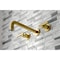 Kingston Brass Roman Tub Faucet, Brushed Brass, Wall Mount KS8027CML - alternate 3